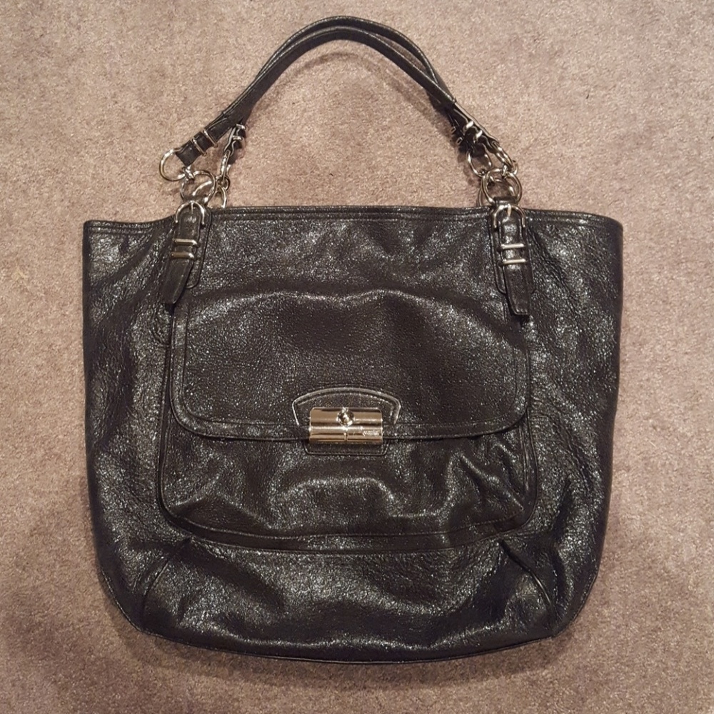 COACH TOTE Kristin Pinnacle, metallic black